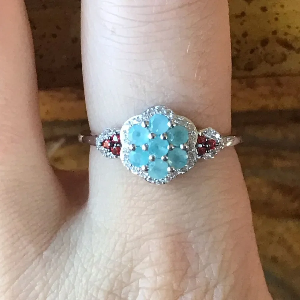 Natural Grandidierite Sterling Silver Ring Size 9